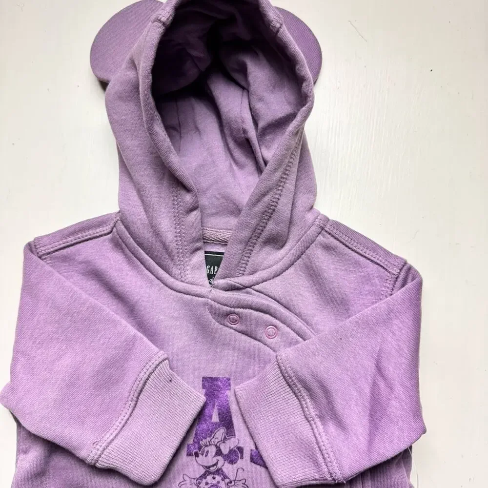 Baby Gap Kids Minnie Mouse Size Zipper Closure One Piece Sz 0-3 M New With Tags